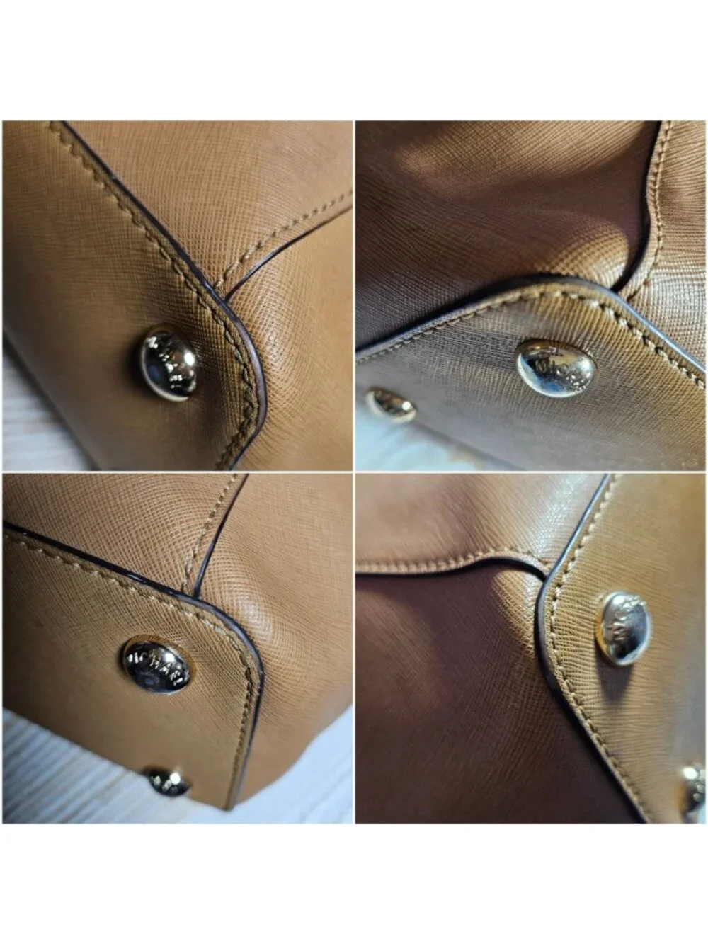Michael Kors Jet Set Large Crossgrain Leather Top Zip Tote -READ